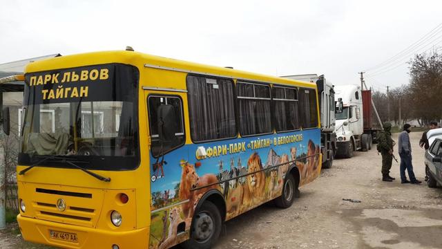 Крым: Парк львов Тайган - это автобус из Львова с 'бандеровцами'