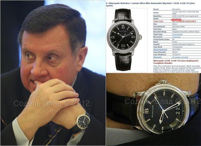 Адам Мартынюк носит часы, стоимость которых составляет его общий годовой доход