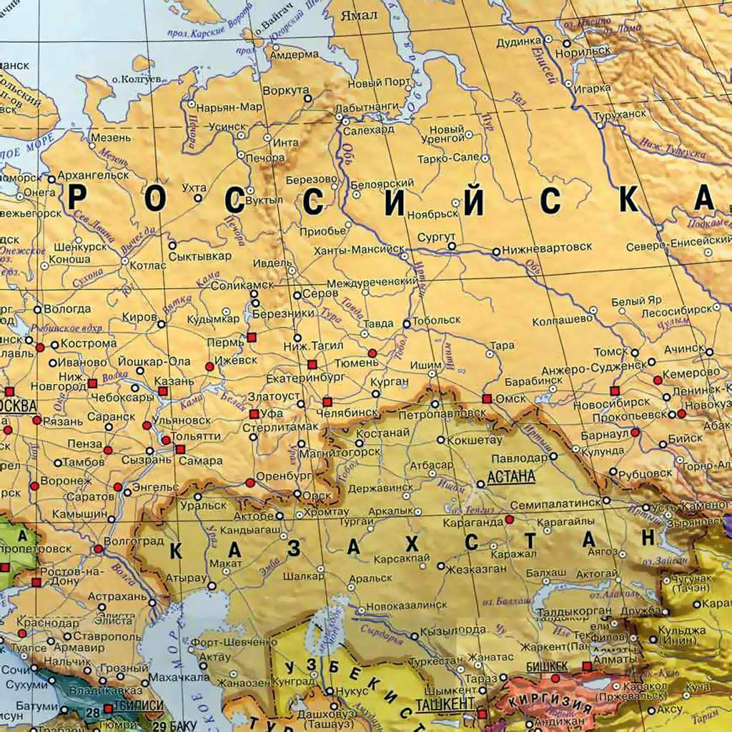 Бесплатная карта казахстана