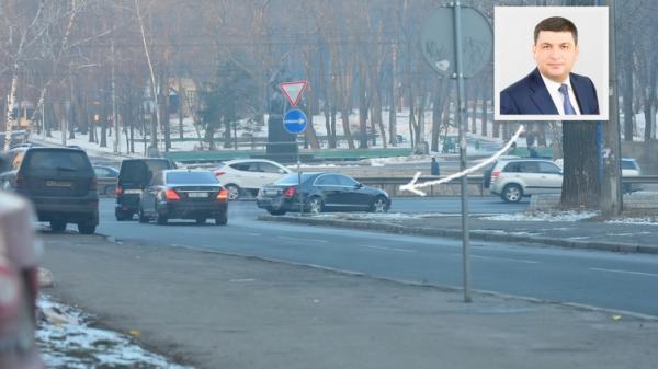При виде кортежа Гройсмана в Киеве отключаются светофоры