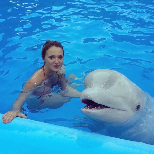 Об этом говорят: Дочь Михаила Добкина устроили себе купание с … китами!